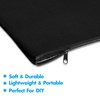 15 Pack Blank Cotton Canvas DIY Craft Zipper Bags Pouches Pencil Case for Makeup Cosmetic Toiletry Stationary Storage (Dark Black, 8.3” x 4.7”)