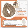 Full Shine Tape in Extensions Invisible 16 Inch Tape in Hair Extensions Human Hair Double Sided Tape Hair 10P613 Golden Brown Highlighted Bleach Blonde Glue in Hair Extensions 50 Gram 20pcs