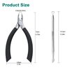 SG Nekoo Cuticle Nippers Professional Nail Cuticle Trimmer Sharp Slanted Straight Blades Cutters Scissors with Rubber Handle for Fingernails and Toenails (Black-2P)