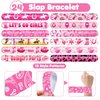 48 PCS Western Cowgirl Party Favors 24PCS Tattoos Stickers 24PCS Slap Bracelets Wristbands Perfect for Themed Birthday Party Favors Baby Showers or Classroom Rewards Ideal Decor and Gifts