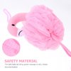 Beaupretty 3PCS Shower Loofah Bath Sponge Mesh Pouf Scrubber Ball Body Washer Kid Flamingo Body Exfoliator Foaming Mesh Nets Skin Clean Exfoliating Scrubber for Bathroom