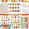 Cholemy 168 Pcs Circus Party Favors Carnival Party Supplies Circus Animal Stationery Set Notebook Sticker Stamper Eraser Ruler Pencil Bag for Carnival Baby Shower Birthday Party Gift Classroom Prize