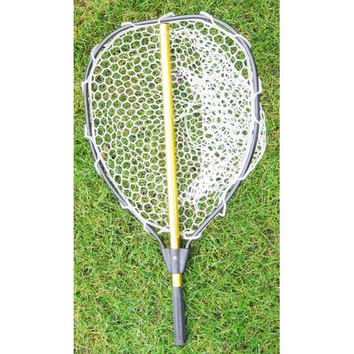 Collapsable Aluminum landing net with rubber net (Hoop:20"x16";Total length:47")