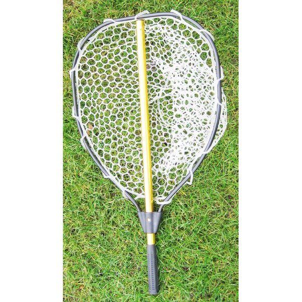 Collapsable Aluminum landing net with rubber net (Hoop:20"x16";Total length:47")