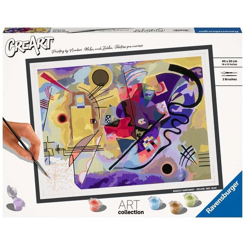 Ravensburger Kandinsky: Yellow-Red-Blue Paint by Numbers Kit for Adults - 23650 - Painting Arts and Crafts for Ages 14 and Up