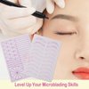 2pieces Two Sides 1.5mm Thickness Brow Practice Skin Silicone Tattoo Practice Skin with Purple Lines for Microblading Nano Brows Ombre Brows DuBeauty (2pcs)