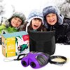 VNVDFLM Compact Binoculars for Kids Yard Toys,3-12 Year Old Girl, Best Gift for 4-10 Year Girls to Watching Birds, Toys for 3-12 Year Old Boys Exploring Nature(Purple)