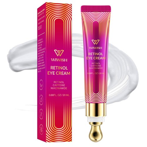 Wiwish Advanced Retinol Eye Cream: Under Eye Cream for Dark Circles and Puffiness, Anti-Aging Eye Cream for Wrinkle Reduction and Firming, Under Eye Treatment Reduces Fine Lines and under eye bags