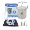 TopQuaFocus Stainless Steel Enema Bucket Kit for Colon Cleansing Reuseable Enema kit - Suitable for Coffee, Water and Gerson Therapy Oganic Home Coffee Enemas 2 Qt