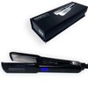 Super Professional Flat Iron Hair Straightener, (110V BLACK) Pro Silver Titanium Plates 1.5" for Keratin Treatments and salon duty Best Iron Ever Made