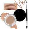 evpct 2Pcs Eye Brow Pomade Blonde Shaping Kit with Dual-ended Brush Eyebrow Styling Gel Makeup Set Long Lasting Waterproof Colored Color Eyebrow Pencil Powder Tinting Kit pintura de cejas, BLONDE