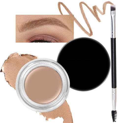 evpct 2Pcs Eye Brow Pomade Blonde Shaping Kit with Dual-ended Brush Eyebrow Styling Gel Makeup Set Long Lasting Waterproof Colored Color Eyebrow Pencil Powder Tinting Kit pintura de cejas, BLONDE