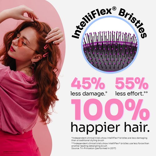 Wet Brush Original Detangling Hair Brush, Purple - Ultra-Soft IntelliFlex Bristles - Detangler Brush Glide Through Tangles With Ease For All Hair Types - For Women, Men, Wet & Dry Hair