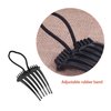 3Pcs Bandette Comb with Elastic Band, Fluffy Hair Comb, Ponytail Bump it UP Volume Combs, Hair Styling Tool Hair Accessories, Black
