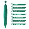 Savasana Green with Tinsel Pre stretched Braiding Hair, 26 Inches Kanekalon Box Braids Hair Extensions, 3 Packs Yaki Texture Braiding Hair Pre stretched