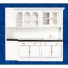 Dollhouse Miniature Kitchen Sink, Counter and Cupboards, White #T5297