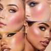 AFGHOUZ Cream Blush Contour Highlighter Palette, Bronzer Face Illuminator Kit With Brush, Contour Kit For Eyes, Cheeks And Lips