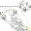 Unicra Bride Wedding Crystal Hair Pins Bridal Rhinestone Hair Pieces Wedding Hair Accessories for Women and Girls Pack of 2 (A-Silver)