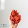 Scrub-dub™ - Premium Antimicrobial Scalp and Body Scrubber | Face Exfoliator and Scalp Scrubber for Dandruff | Loofah and Exfoliating Washcloth Replacement | Made in The USA | Sedona Red