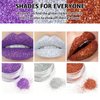 FREEORR 3 Colors Glitter Lip Kit, Diamond and Glitter Metallic Lip Powder with Lip Primer, Waterproof Long Lasting & Smudge Proof, Glitter Shimmer Sparkly Lip Cosmetic without Sticky Flake Off Set C