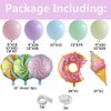 Pastel Ice Cream Balloon Garland Arch Kit, 157pcs Donut Sweet Candy Ice Cream Foil Balloons for Kids Donut Grow Up Baby Shower Two Sweet Girls Birthday Party Decorations