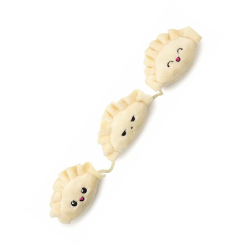 Fuzzyard Crinkle Plush Cat Toy with String and Catnip Inside (Dumplings)