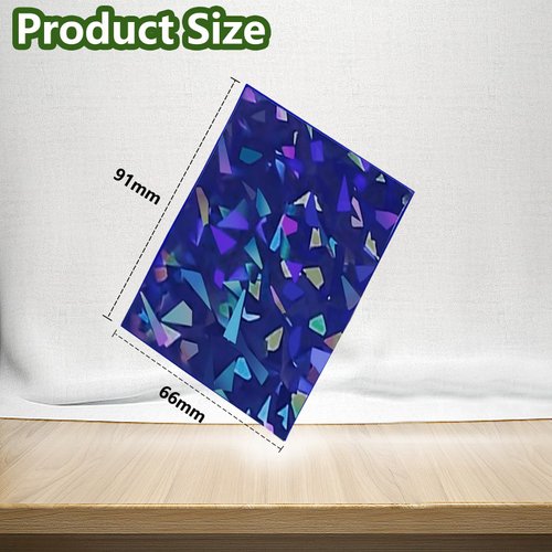 100 Count Blue Card Sleeves for Trading Cards, Perfect Fit Shiny MTG Card Sleeves, Holographic Card Sleeves Fit for Magic, Photocard, TCG, Baseball/Sports Cards, Yugioh Card, Game Card 66 * 91 mm