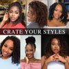 SUYIAPIY Yanky Twist Crochet Hair Bohemian Spring Twists Hair Senegalese Twist Crochet Hair with Curls Synthetic Marlybob Crochet Braids Hair Extensions for Black Women (1B/33#, 10 inch)
