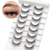 IDDFEVE 8 Pairs of Natural Look Faux Mink Lashes – Lightweight, Fluffy, and Reusable False Eyelashes – Handmade, Easy to Apply, Perfect for Everyday Glam(A13)