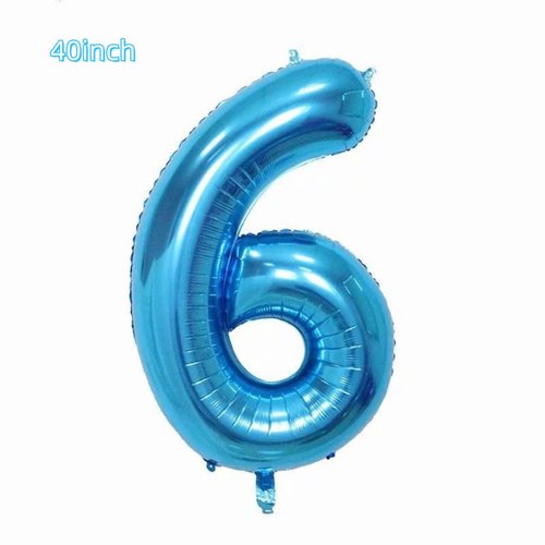 40inch Numbers Airplane Balloon 6 Blue，Airplane 6th Birthday Party Decorations Balloons，Airplane Balloons for 6th Birthday，Kids Airplane Birthday Party Decorations Supplies (Blue airplane number 6)