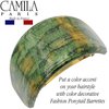 Camila Paris CP3233 French Hair Barrette, Hair Ponytail Holder for Fine Long Hair, Green, Automatic Strong Hold Grip Hair Clips for Women, No Slip Styling Girls Hair Accessories, Made in France