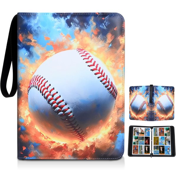 Baseball Card Binder 900 Pockets - Trading Card Binder 9 Pockets with 3 Rings for Collecting and Protecting Your Sports Cards Sports Card Binder