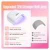 MEFA UV Nail Lamp, 72W UV Light for Gel Nails with 21pcs Lamp Beads, 3 Timers UV Dryer for Gel Nail Polish Polygel Fast Curing, LED Nail Lamp Professional UV Light for Home Salon Nail Tools