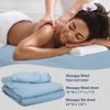ForPro Professional Collection Premium Microfiber 3-Piece Massage Sheet Set, Wisteria, Ultra-Light, Stain, and Wrinkle-Resistant Includes Massage Flat and Fitted Sheet and Massage Face Rest Cover