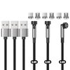 N. NETDOT Gen12 Micro USB and USB-C Magnetic Charging Cable [6.6ft,3 Pack Black], Fast Charging Data Transfer Cable Compatible with Smartphones,Headphones,Kindle and More