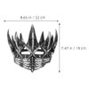 WOFASHPURET Crow Crown Cosplay Headpiece - Gothic Queen Tiara Costume for Women and Men, Goth Party Decor