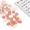 Reicyfang Bingo Board Game, Classic Bingo Cards, Vintage Wooden Bingo Game, Wooden Bingo Set Includes 40 Bingo Number Cards and 75 Chess, Game of Chance for Family Party Kids Adults Holiday Activities