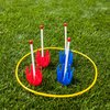 Champion Sports Lawn Darts for Kids: Classic Toss Game & Backyard Party Toy for Families - Safe Plastic Dart & Target Ring Set - Indoor & Outdoor Use Blue