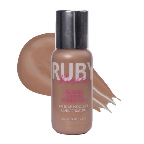 Ruby Kisses Liquid Foundation Medium Coverage, Lightweight, Natural Finish, Face Makeup for All Skin Type, Korean Makeup (Honey Beige)