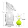 haakaa Manual Breast Pump with Suction Base and Flower Stopper Set for Breastfeeding (5oz/150ml)(White)