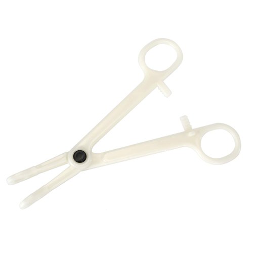 Piercing Clamps Disposable,10pcs Disposable Piercing Forceps Clamp Slotted Navel Forceps Piercing Pliers Piercing Tool Supply