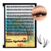 Dedila Pro Grafting Mixed 10-12-14mm.12-14-16mm/11-13-15mm/16-18-20mm 20Roots Natural Long Individula False Eyelashes Cluster Thickness 0.07mm D Curl Volume Eye Lashes (11-13-15mm)