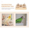 Mipcase Desktop Toys Bird Training Toys Parrot Intelligence Toy Wooden Block Puzzle Toys Parrot Biting Toys Educational Toys Wooden Activity Play Gym Accessories Bird Cage Accessories