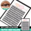 Bodermincer C Curl 0.07 Wide Cluster DIY Eyelash Extension 3D Individual Lashes Natural Look Cluster Lashes Easy Apply Volume Lash Extensions (10mm)