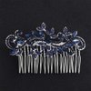 Asphire Bridal Hair Comb Iced Out Sapphire Crystal Hair Comb Vintage Elegant Marquise Headpiece Wedding Hairpiece for Women and Girls (Blue)