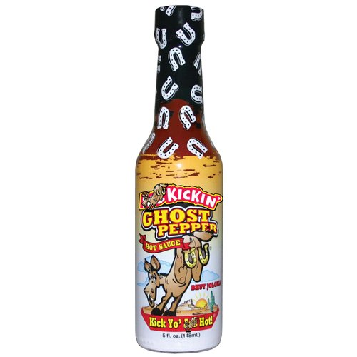 ASS KICKIN' Ghost Pepper Hot Sauce - 5 oz - Premium Gourmet Hot Sauce for Chicken Wings and Breakfast Burritos–Perfect Stocking Stuffers or Christmas Gifts for the Hot Sauce Fan-Try if you Dare!