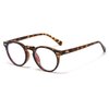 JOVAKIT Round Blue Light Glasses for Women Men Fashion Retro Circle Frame Computer Eyeglasses Anti Eyestrain (Brown Tortoise)