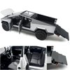 Cybertruck Model: 1/24 Diecast Metal Toy Trucks with Lights and Sounds, Mini Vehicles Toys for Boys, Ages 3 and Up (Silver)