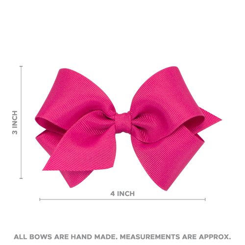 Wee Ones Baby Girl's Extra Small Grosgrain Bow On Matching Elastic Band, 0-6 Months, Light Pink