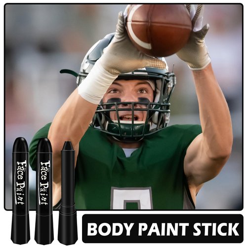 XINGXYUEL 3PCS Eye Black Stick for Sports, Eye Black Face Body Paint Stick Professional Eyeblack Stick for Football Baseball Softball Lacrosse Sports Accessories Halloween Makeup